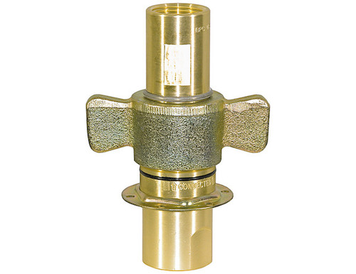 Buyers QDWC16 - Wing-Type Hydraulic Quick Coupler, 1 Inch NPT, 50 GPM Flow Rate, Cast Iron Wing, Brass Coupler