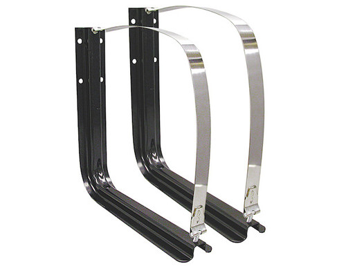 Buyers SMS005BK - Side Mount Bracket Kit for SMS50 & SMS70S Reservoirs - Black Powder-Coated with Stainless Steel Straps