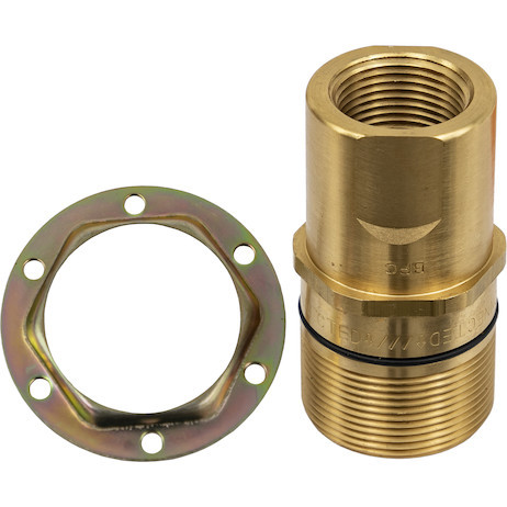 Buyers QDWC161 - 1" Male Wing-Type Hydraulic Quick Coupler with 50 GPM Flow Rate, Cast Iron Wing, Brass Coupler