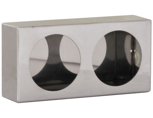 Buyers LB6123SST - Dual Round Light Box for 4" DOT Lights, 430 Stainless Steel, Bolt-On/Weld-On Mount, 12" x 6" x 3"