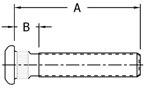 ConMet 10030779 - M22 x 1.5mm Metric Wheel Stud, 4.00" Length, Heavy-Duty Replacement
