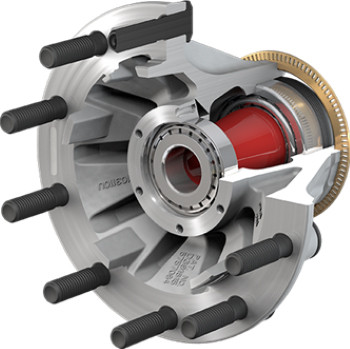 ConMet 10082200 - Premium Aluminum PreSet Front Hub Assembly with HP10 Mounting System, 6600 PG Rating, for Drum Brakes