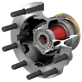 ConMet 10082210 - PreSet Premium Front Hub Assembly, 7350 PG Rating, HP10, Drum Brake, 5.06" Offset, Iron