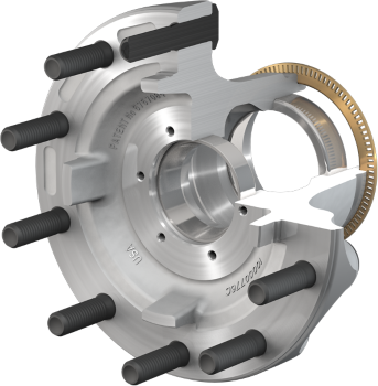ConMet 10085446 - Aluminum Conventional Front Hub Assembly with 7350 PG Rating, BSN-LH Mounting, 11.25" Bolt Circle - For Trucks