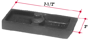 Flagg R260 - Reyco Spacer Block, 3"x7.5"x1", 1" Thick Heavy Duty Suspension Lift