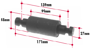 Flagg RB189 - Rubber Mack Spring Bushing (Replaces 10Qk254M) for Mack