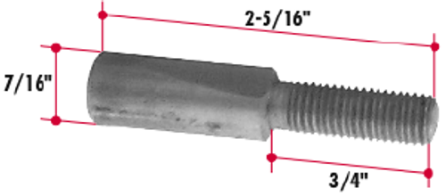 Flagg LP100 - 2" Long .75" 24T Lock Pin (7/16x2) Heavy Duty Secure Locking Pin