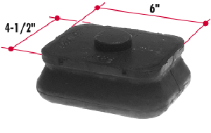 Flagg MP10 - Mack Upper Insulator Pad - Poly (Rubber Version is MP1) for Mack