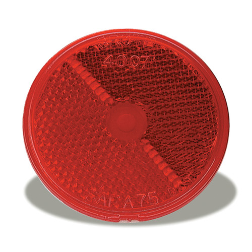 40072-3 REFLECTOR 2.5'' RED ROUND STICK-ON BULK PACK