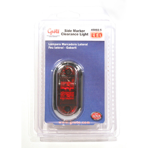 45002-5 CLR/MKR LAMP RED OVAL LED RETAIL PACK
