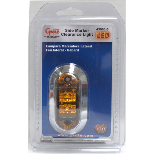 45003-5 CLR/MKR LAMP YELLOW OVAL LED RETAIL PACK