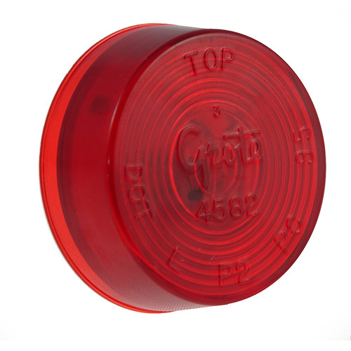 Grote 45822-3 - Clearance Marker Lamp, 2 Inch Diameter, Red, Solid with Optic Lens