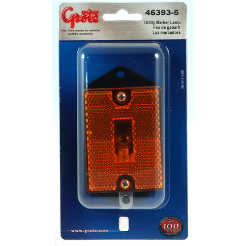 46393-5 CLR/MKR LAMP YEL RECTANGUL