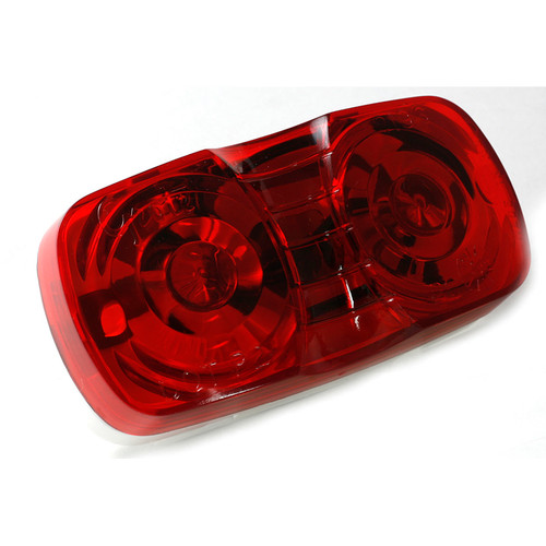 46792-3 CLR/MKR LAMP RED 2-BULB SQUARE CORNER BULK PACK