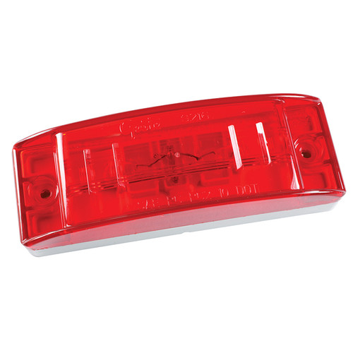 Grote 46832-3 - Clearance Marker Lamp Red Sealed Turtle Back II with Optic Lens Black