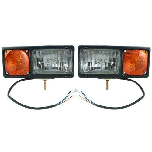 64261-4 SNOWPLOW LAMP BLACK PER-LUX PAIR W/WIRING KIT