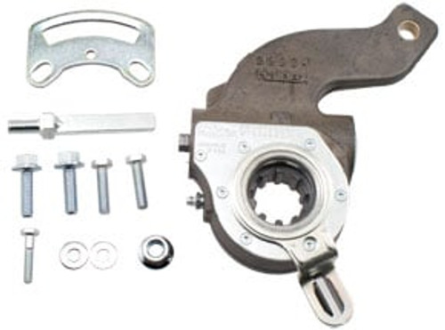 Haldex 40020306 - S-ABA Auto Slack Adjuster Kit with 1-1/2"-10 Spline, 6" Arm, 35 deg Angle, & Plate & Flat Stud Bracket - High Alloy Steel Gears & Heat-Treated Housing