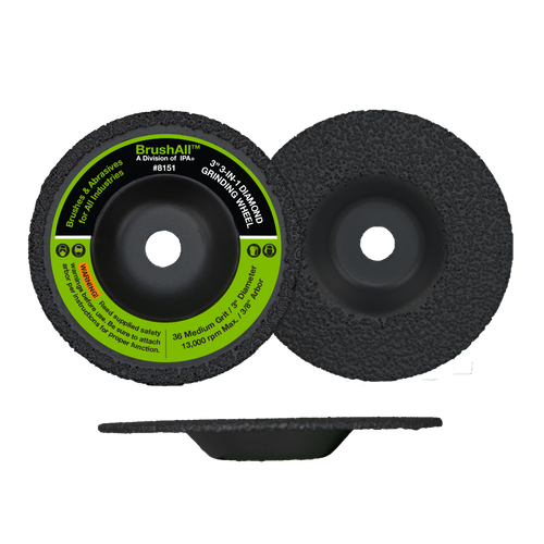 IPA 8151 - 3" Diamond Grinding Wheel, 3-in-1