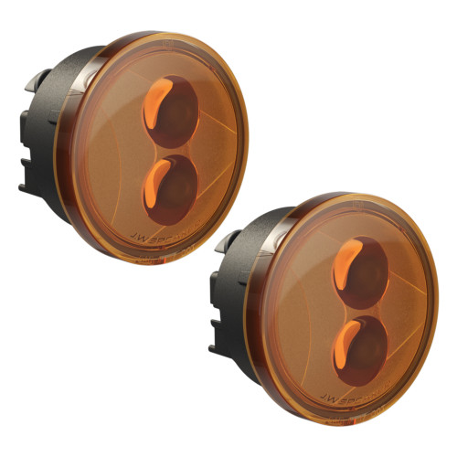 0346483 12V DOT/ECE LED ROUND TURN SIGNALS WITH AMBER LENS - 2 LIGHT KIT