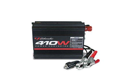 XI41B 400 WATT POWER INVERTER WITH BATTERY CLAMPS AND 12