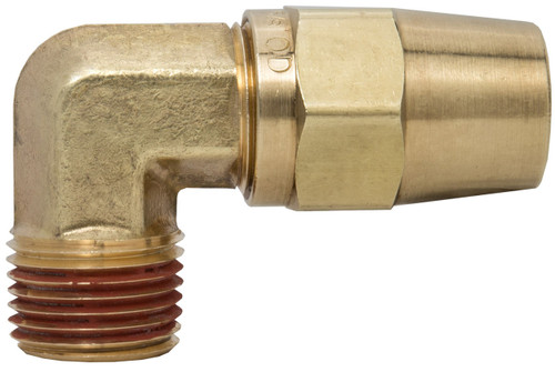 Tectran 1169-6C - 3/8" Tube to 3/8" NPT Male Elbow Air Brake Fitting