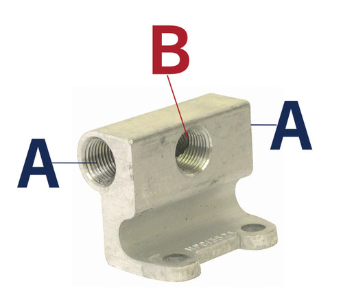 Tectran 159-666 - 3/8" NPTF Axle Tee with 3/8" Ports