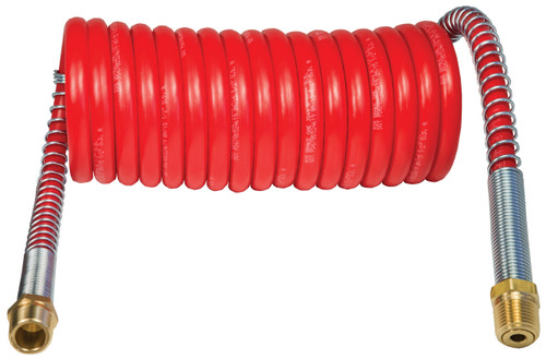 Tectran 16212R - 12ft Red Emergency Air Hose Coil with LIFESwivel Fittings