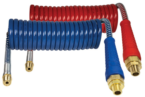 Tectran 17A12H - 12ft Armorcoil Air Line, 12" Lead Lengths, Coil Set, Gladhand