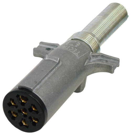 Tectran 670-71SG - 7-Way SAE Trailer Plug with Spring Guard