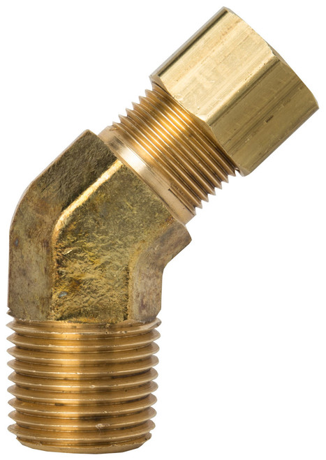 Tectran 74-6B - 1/4" NPT Male Elbow Compression Fitting, 3/8" Tube
