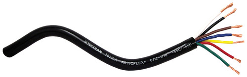 Tectran 76210A1 - 100ft Black 6/12 Gauge Trailer Cable, Heavy Duty, UV Resistant