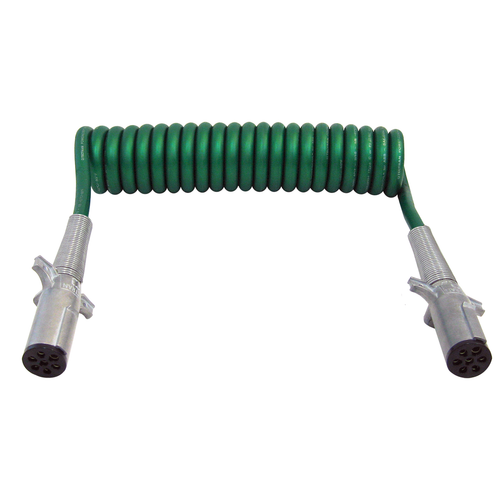 Tectran 7ATG622MG - 20ft Heavy-Duty ABS Power Coil with Die-Cast Plugs & Spring Guards