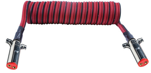 Tectran 7DTB522MW - 15ft Dual Pole Powercoil, 2 Plugs, Heavy Duty, WeatherSeal