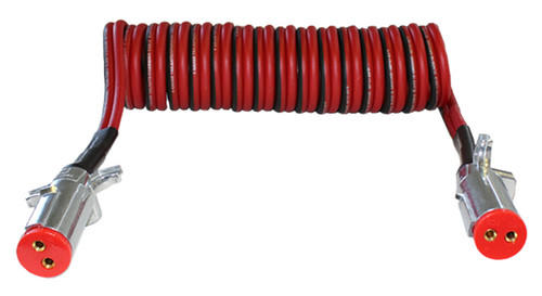 Tectran 7DV4522MW - 15ft 4 Gauge Dual Pole Tarp Power Coil with 12" Leads