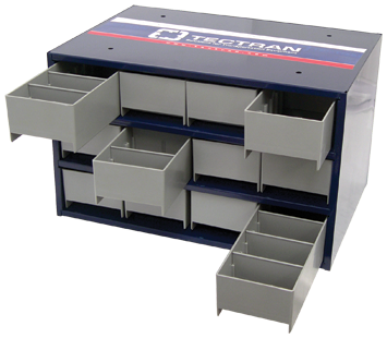 Tectran CAB10 - 12-Drawer Empty Airbrake Fitting Cabinet