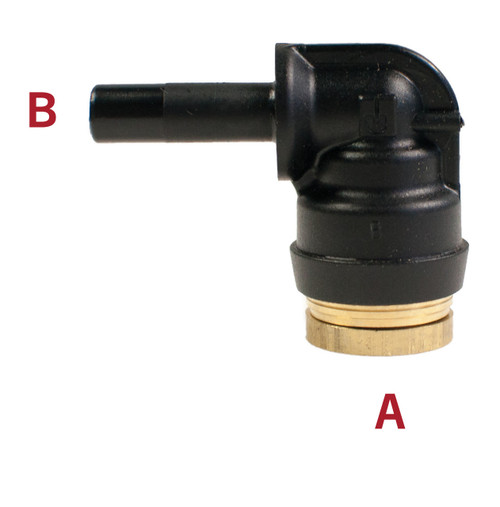 Tectran QS69-10D - 5/8" to 1/2" Push-to-Connect Standpipe Elbow