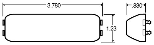 Truck-Lite 19200R3 - 19 Series Red Rectangular Incandescent Marker Clearance Light, 2 Bulb, 12V, Base Mount
