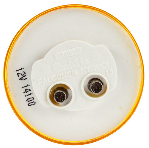 Truck-Lite 30200Y3 - 30 Series Incandescent Yellow Round One-Bulb Marker Clearance Light, PC, PL-10, 12V, Bulk