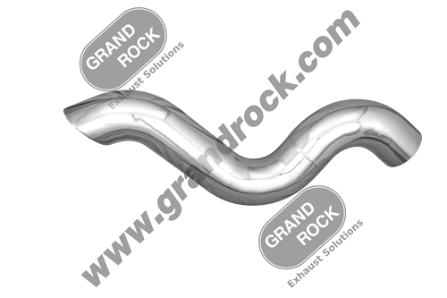 WED-5LC STACK DUMP,5"3-BEND OD/MITER CHR