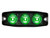 Buyers 8892239 - Ultra-Thin 3.5 Inch 3-LED Green Strobe Light, SAE J595 Class 1 Certified, 16 Flash Patterns, Surface Mount