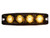 Buyers 8892250 - Ultra-Thin 4.5 Inch 4-LED Amber/Green LED Strobe Light with 23 Flash Patterns, SAE J595 Class 1 Certified