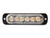 Buyers 8891902 - 4.5" Horizontal LED Strobe Light, Amber/Clear, SAE J595 Class 1, 19 Flash Patterns, Low Profile