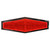 Truck-Lite 98034R - Hexagon Red Reflector with Chrome ABS, Adhesive Mount