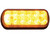Buyers 8891600 - Dual Row 5.5 Inch Amber LED Strobe Light with 12 Flash Patterns, Surface Mount, IP67 Rated