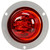 10079R 10 SERIES, HIGH PROFILE, LED, RED ROUND, 8 DIODE, MARKER CLEARANCE LIGHT, PC, GRAY POLYCARBONATE FLANGE MOUNT, PL-10, .180 BULLET TERMINAL/RING TERMINAL, 12V, KIT