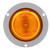 Truck-Lite 10251Y - 10 Series LED Yellow Round 2 Diode Marker Clearance Light with Gray Polycarbonate Flange Mount