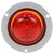 10279R 10 SERIES, HIGH PROFILE, LED, RED ROUND, 8 DIODE, MARKER CLEARANCE LIGHT, PC, GRAY POLYCARBONATE FLANGE MOUNT, PL-10, 12V