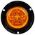 10288Y 10 SERIES, LOW PROFILE, LED, YELLOW ROUND, 8 DIODE, MARKER CLEARANCE LIGHT, PC, BLACK POLYCARBONATE FLUSH MOUNT, PL-10, 12V