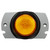 Truck-Lite 10520Y - 10 Series Incandescent Yellow Round Marker Clearance Light Kit, Gray Polycarbonate Bracket Mount, 12V