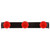 Truck-Lite 10744R - 10 Series Incandescent Identification Bar Kit, Round Red 3 Lights, 6 inch Centers, Black, 12V